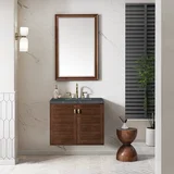 Amberly 30" Single Vanity, Mid-Century Walnut w/ 3 CM Parisien Bleu Top