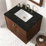 Amberly 30" Single Vanity, Mid-Century Walnut, w/ 3 CM Phantome Eclos Top