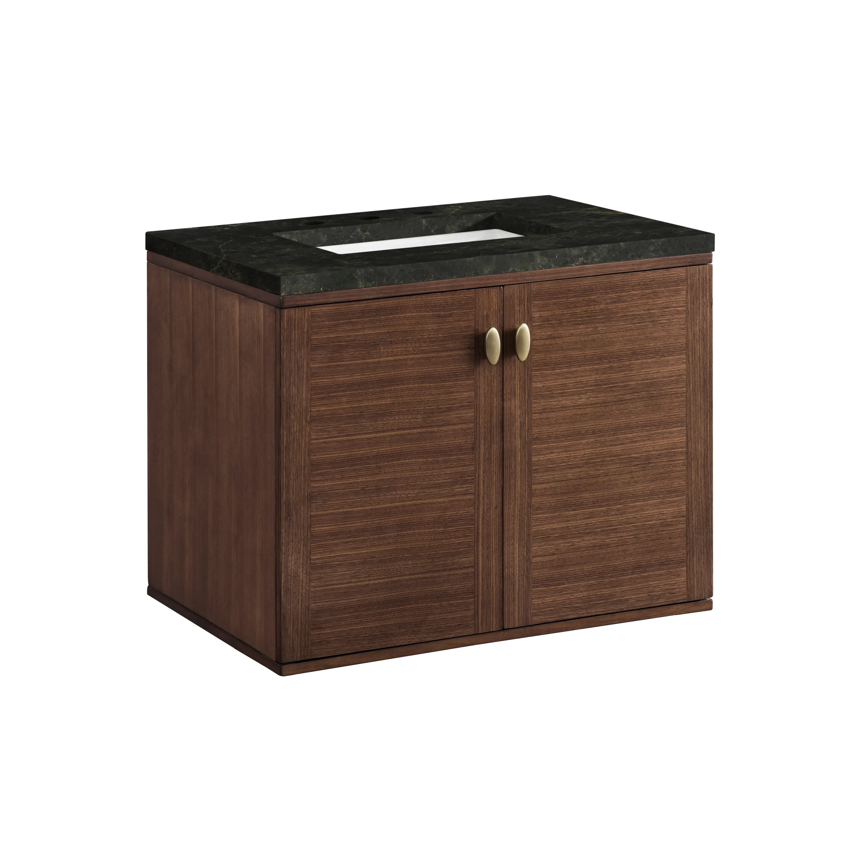 Amberly 30" Single Vanity, Mid-Century Walnut, w/ 3 CM Phantome Eclos Top