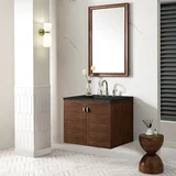 Amberly 30" Single Vanity, Mid-Century Walnut, w/ 3 CM Phantome Eclos Top