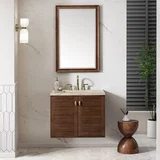 Amberly 30" Single Vanity, Mid-Century Walnut, w/ 3 CM Tajnar Eclos Top
