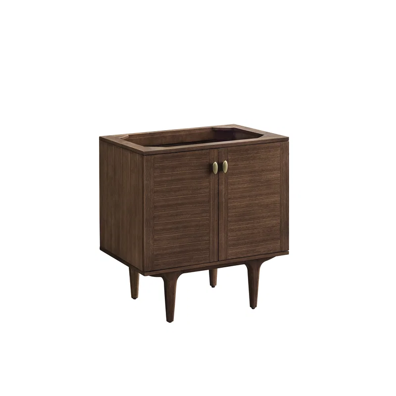 Amberly 30" Single Vanity Cabinet, Mid-Century Walnut