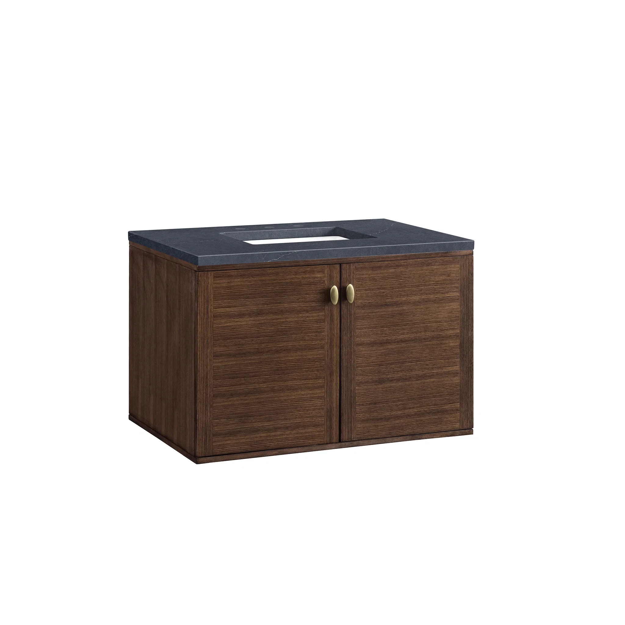 Amberly 36" Single Vanity, Mid-Century Walnut w/ 3 CM Charcoal Soapstone Top