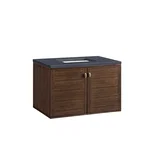 Amberly 36" Single Vanity, Mid-Century Walnut w/ 3 CM Charcoal Soapstone Top