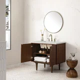 Amberly 36" Single Vanity, Mid-Century Walnut w/ 3 CM Lime Delight Top