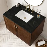 Amberly 36" Single Vanity, Mid-Century Walnut, w/ 3 CM Phantome Eclos Top