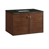 Amberly 36" Single Vanity, Mid-Century Walnut, w/ 3 CM Phantome Eclos Top