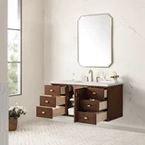 Amberly 48" Single Vanity, Mid-Century Walnut w/ 3 CM Lime Delight Top