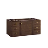 Amberly 48" Single Vanity, Mid-Century Walnut, w/ 3 CM Phantome Eclos Top