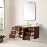 Amberly 48" Single Vanity, Mid-Century Walnut, w/ 3 CM Tajnar Eclos Top
