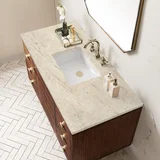 Amberly 48" Single Vanity, Mid-Century Walnut, w/ 3 CM Tajnar Eclos Top