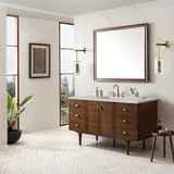 Amberly 60" Single Vanity, Mid-Century Walnut w/ 3 CM Lime Delight Top