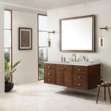 Amberly 60" Single Vanity, Mid-Century Walnut w/ 3 CM Lime Delight Top
