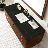 Amberly 60" Single Vanity, Mid-Century Walnut, w/ 3 CM Phantome Eclos Top