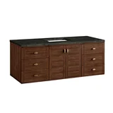 Amberly 60" Single Vanity, Mid-Century Walnut, w/ 3 CM Phantome Eclos Top