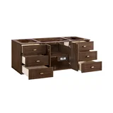 Amberly 60" Single Vanity, Mid-Century Walnut w/ 3 CM White Zeus Top