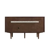 Amberly 60" Single Vanity, Mid-Century Walnut w/ 3 CM White Zeus Top