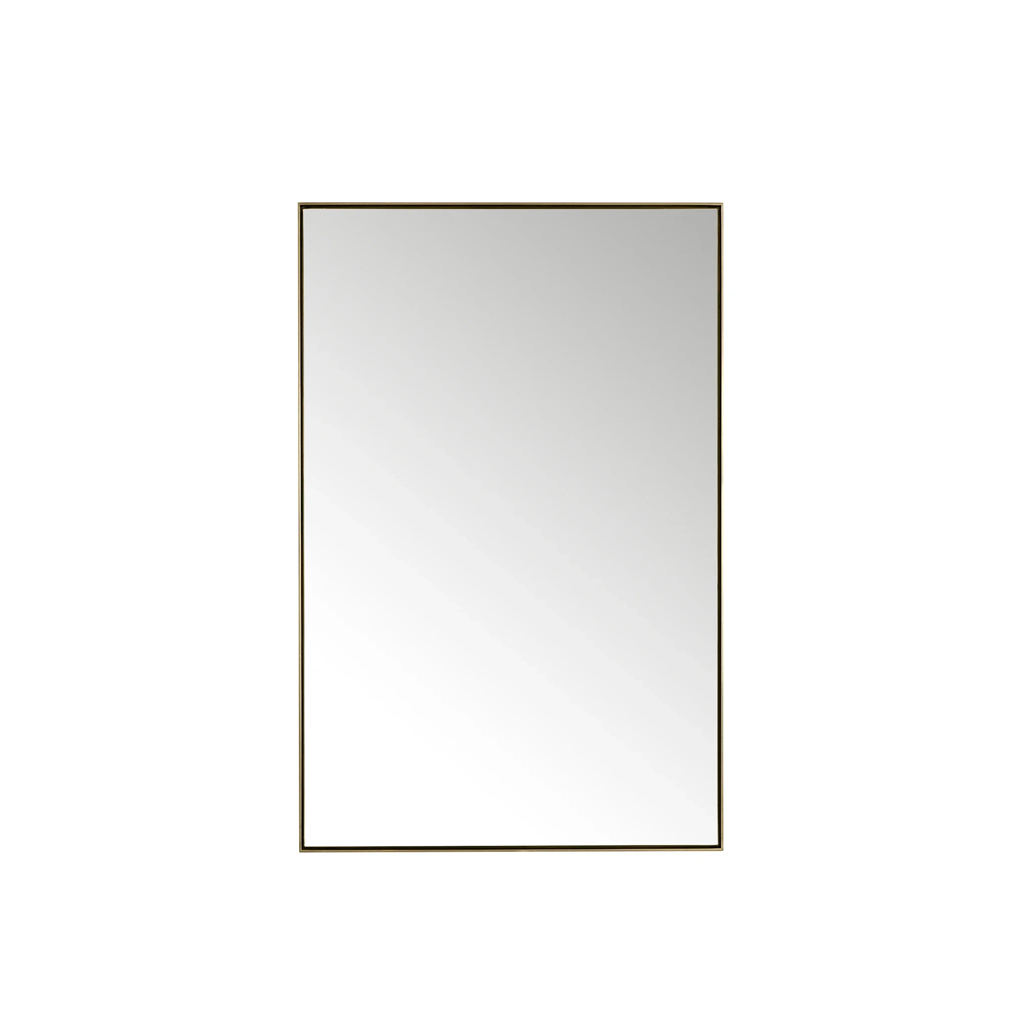Rohe 26" Rectangular Mirror, Champagne Brass
