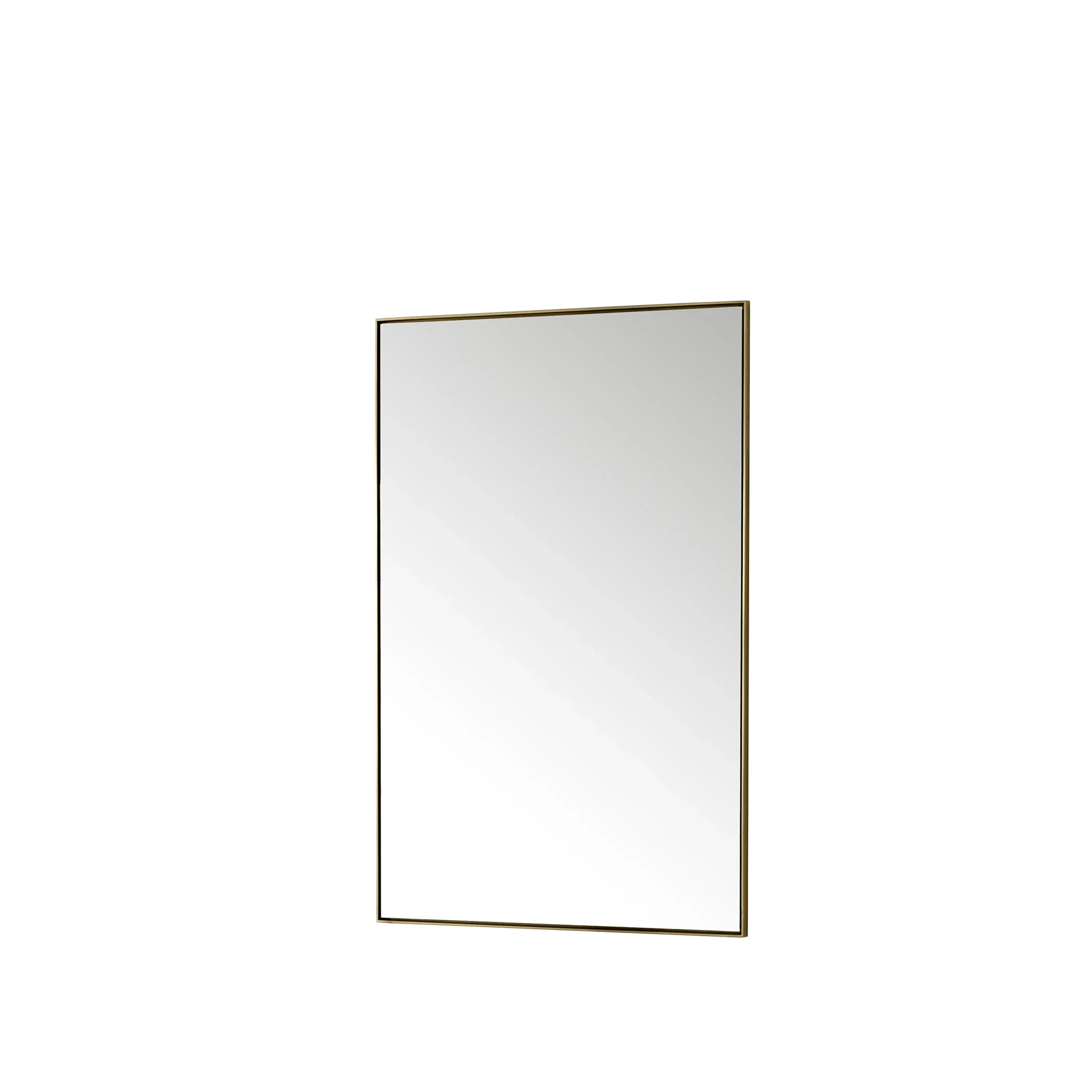 Rohe 26" Rectangular Mirror, Champagne Brass