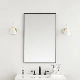 Rohe 26" Rectangular Mirror, Matte Black