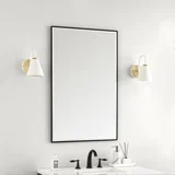 Rohe 26" Rectangular Mirror, Matte Black