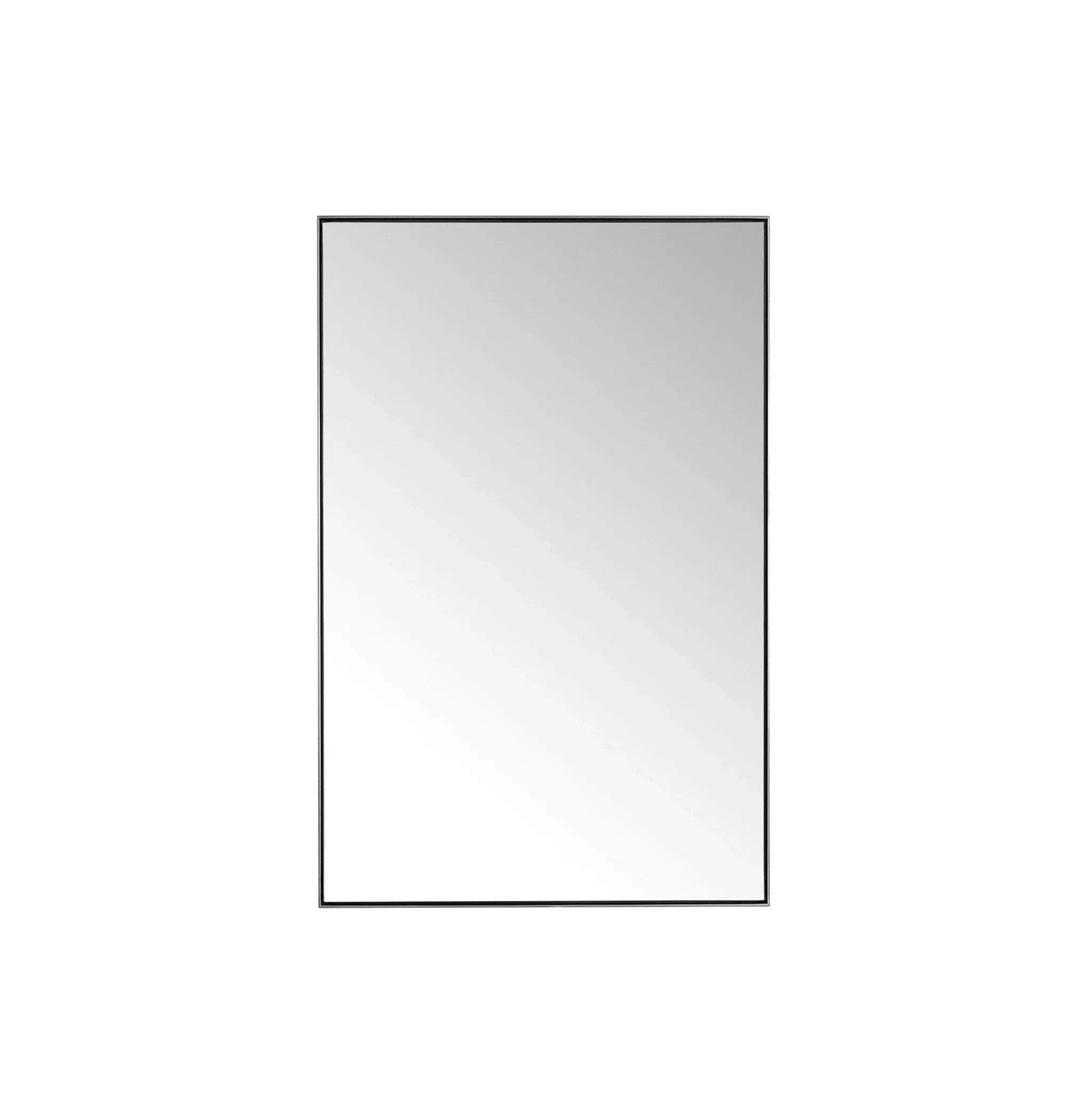 Rohe 26" Rectangular Mirror, Satin Nickel