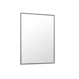 Rohe 30" Rectangular Mirror, Champagne Brass