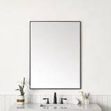 Rohe 30" Rectangular Mirror, Matte Black