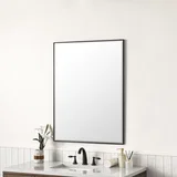 Rohe 30" Rectangular Mirror, Matte Black