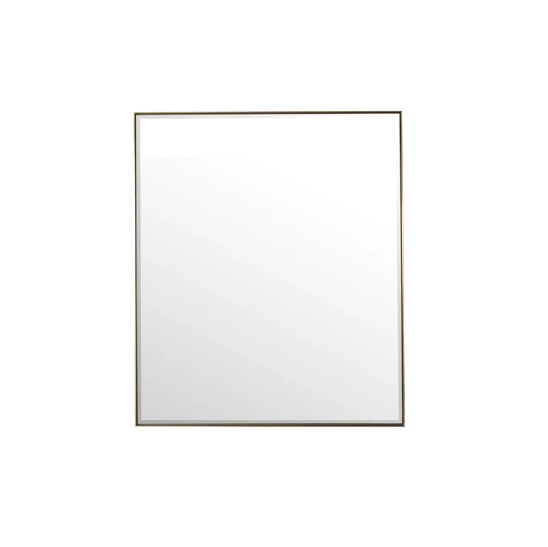 Rohe 36" Rectangular Mirror, Champagne Brass