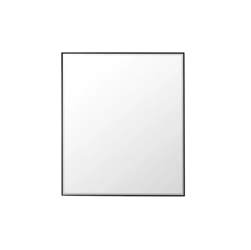 Rohe 36" Rectangular Mirror, Matte Black