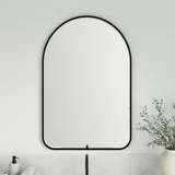 Rohe 24" Arched Mirror, Matte Black