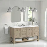 Rohe 24" Arched Mirror, Satin Nickel