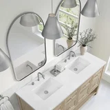 Rohe 24" Arched Mirror, Satin Nickel