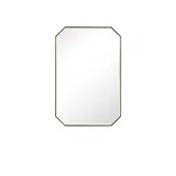 Rohe 24" Octagonal Mirror, Champagne Brass