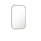 Rohe 24" Octagonal Mirror, Champagne Brass