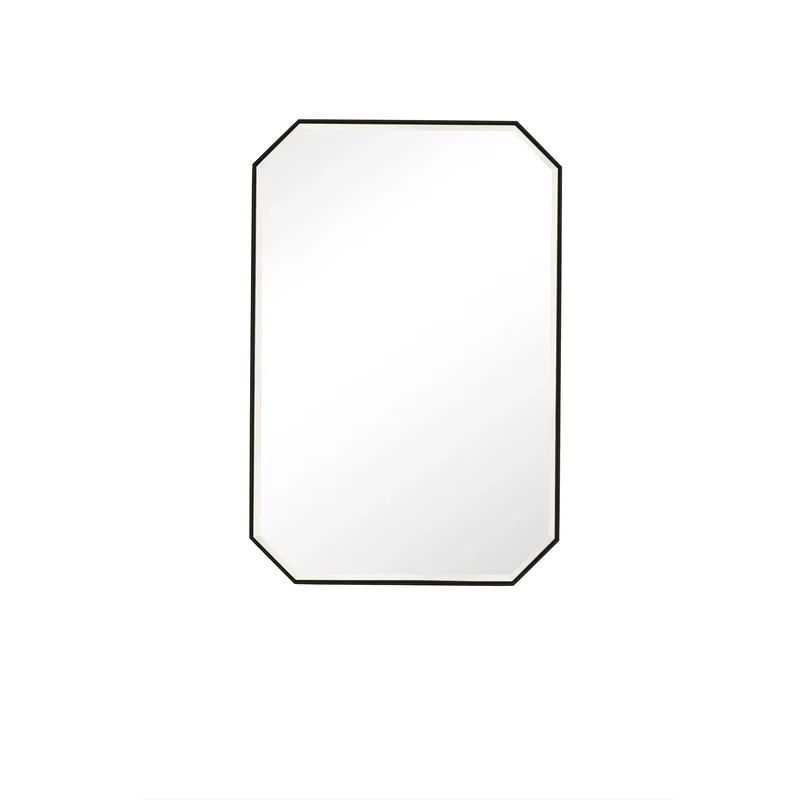 Rohe 24" Octagonal Mirror, Matte Black