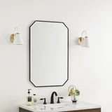 Rohe 24" Octagonal Mirror, Matte Black