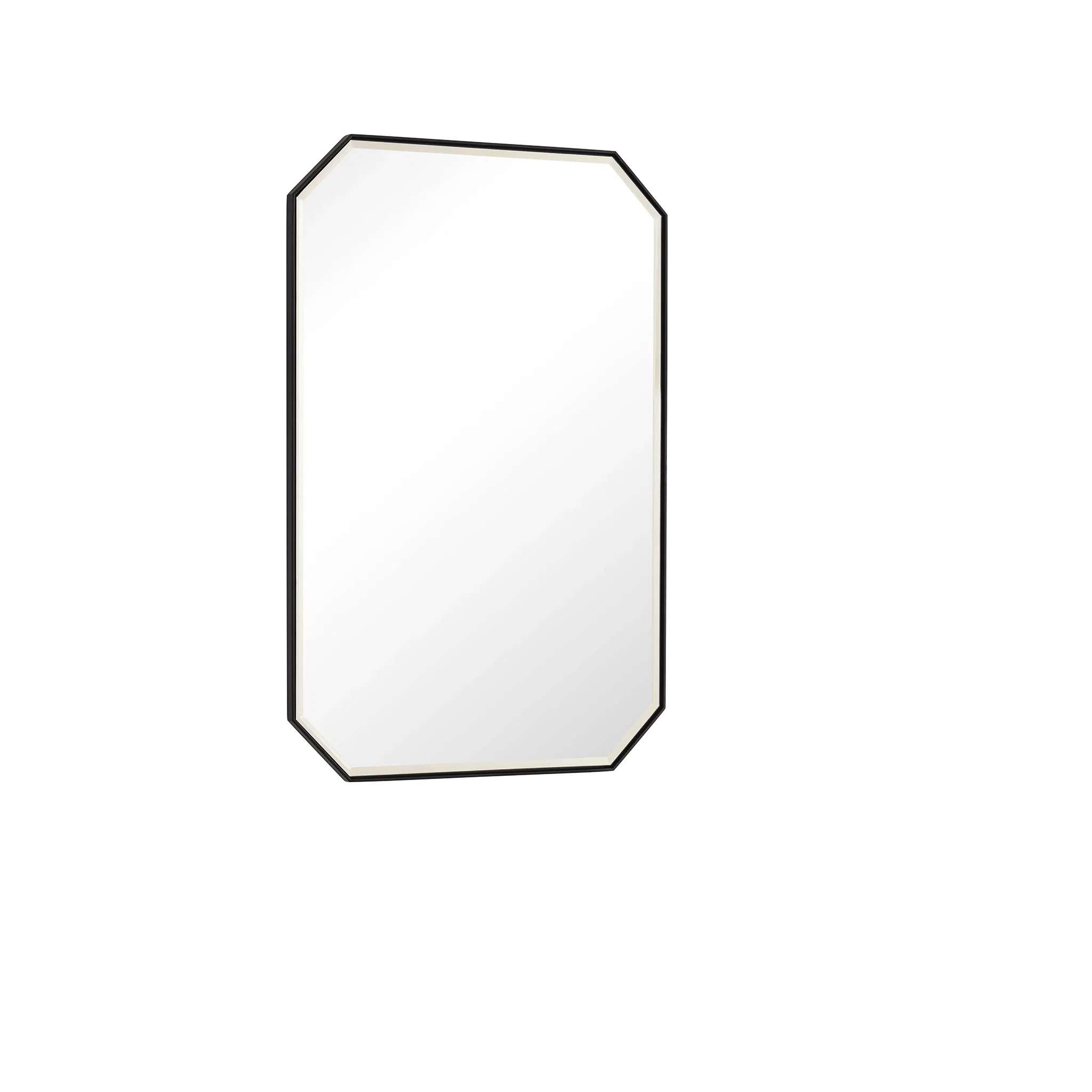 Rohe 24" Octagonal Mirror, Matte Black