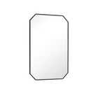 Rohe 24" Octagonal Mirror, Matte Black