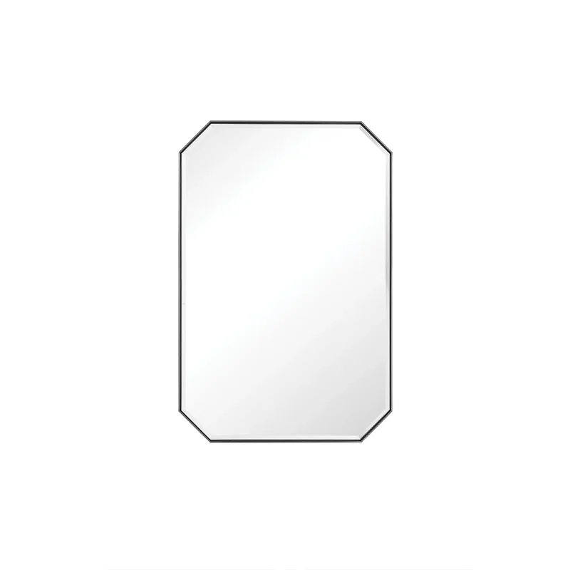 Rohe 24" Octagonal Mirror, Satin Nickel