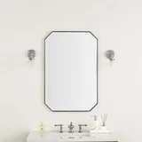 Rohe 24" Octagonal Mirror, Satin Nickel