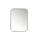 Rohe 30" Octagonal Mirror, Champagne Brass