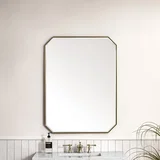Rohe 30" Octagonal Mirror, Champagne Brass