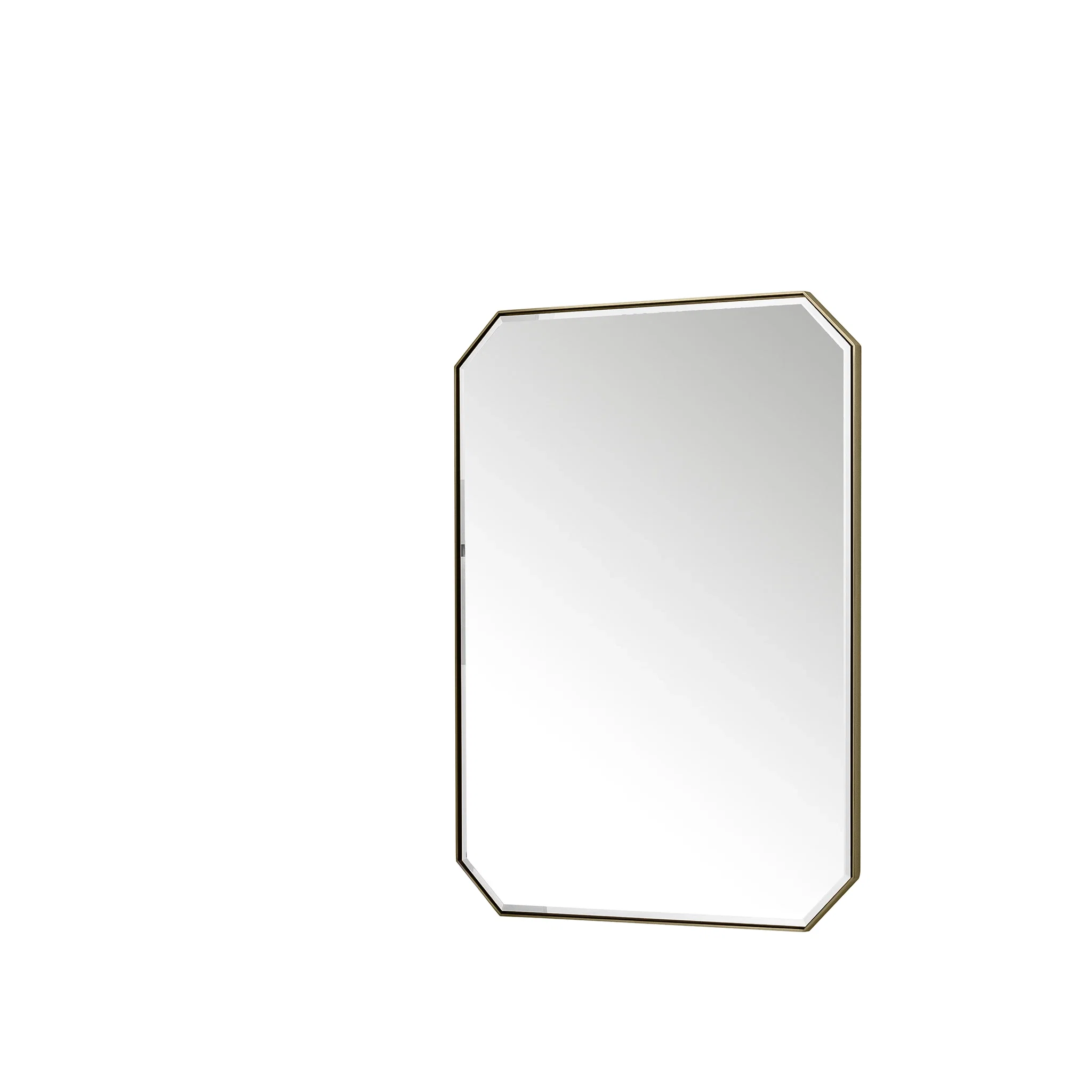 Rohe 30" Octagonal Mirror, Champagne Brass