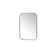 Rohe 30" Octagonal Mirror, Champagne Brass