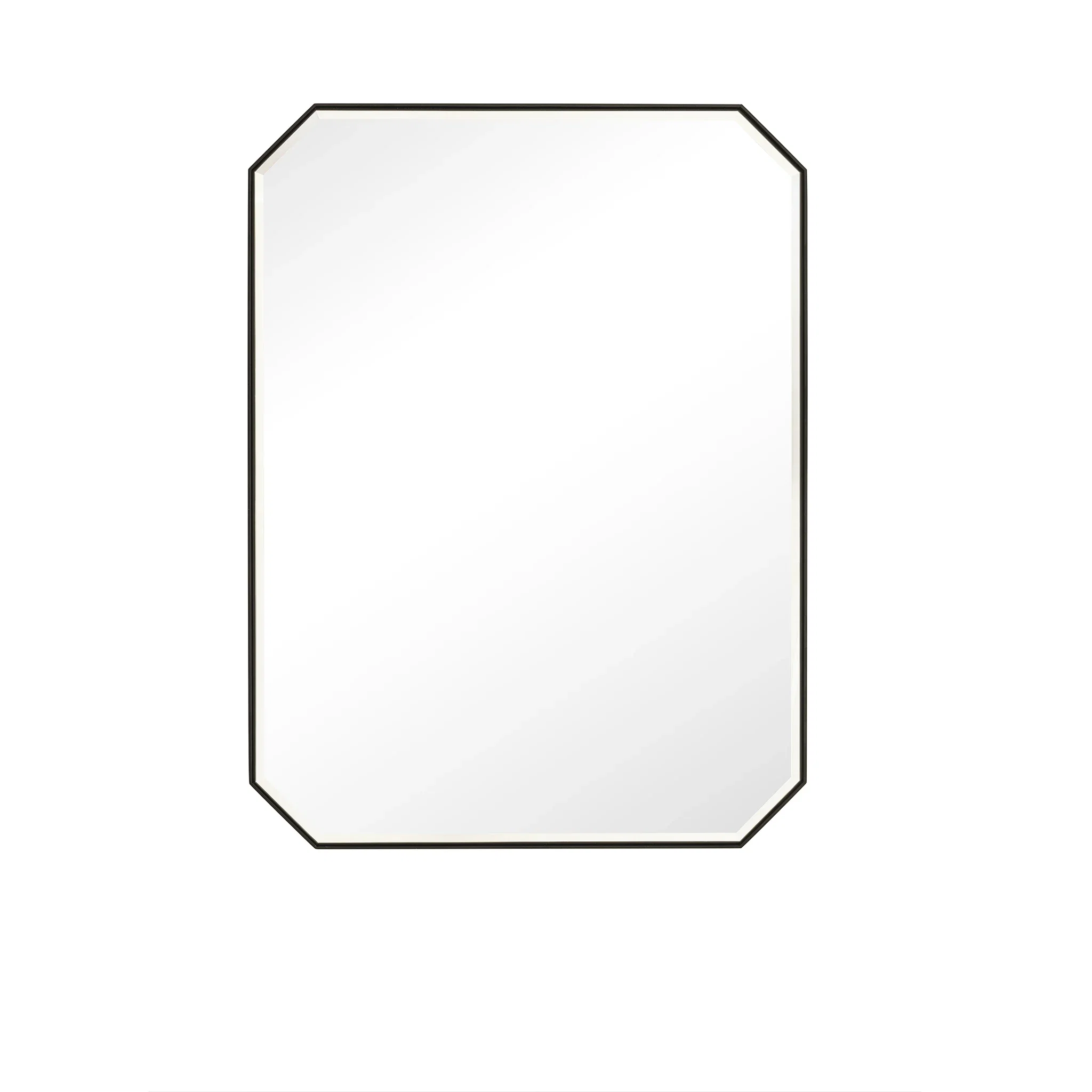 Rohe 30" Octagonal Mirror, Matte Black