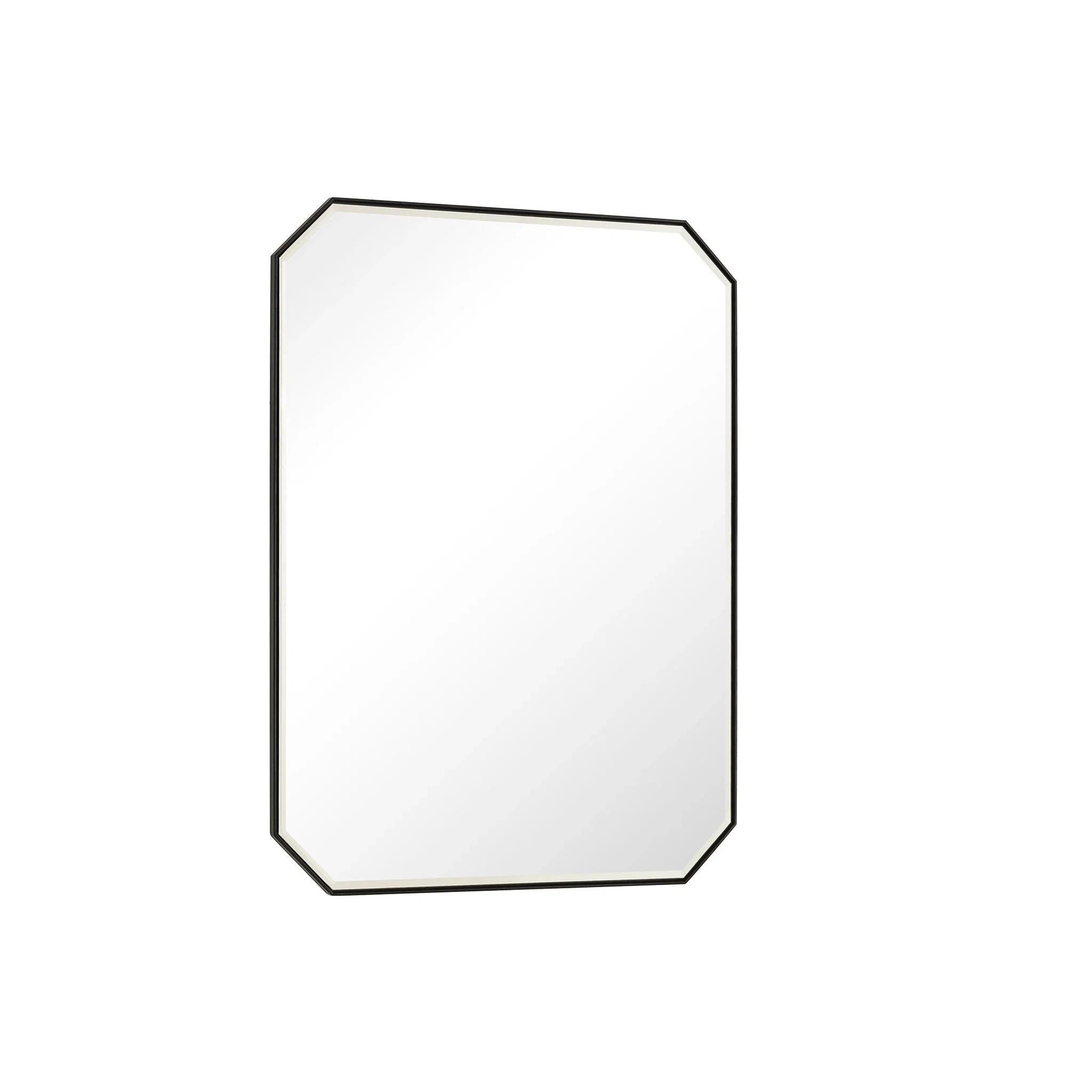 Rohe 30" Octagonal Mirror, Matte Black