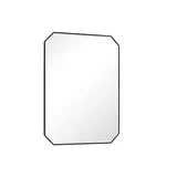 Rohe 30" Octagonal Mirror, Matte Black