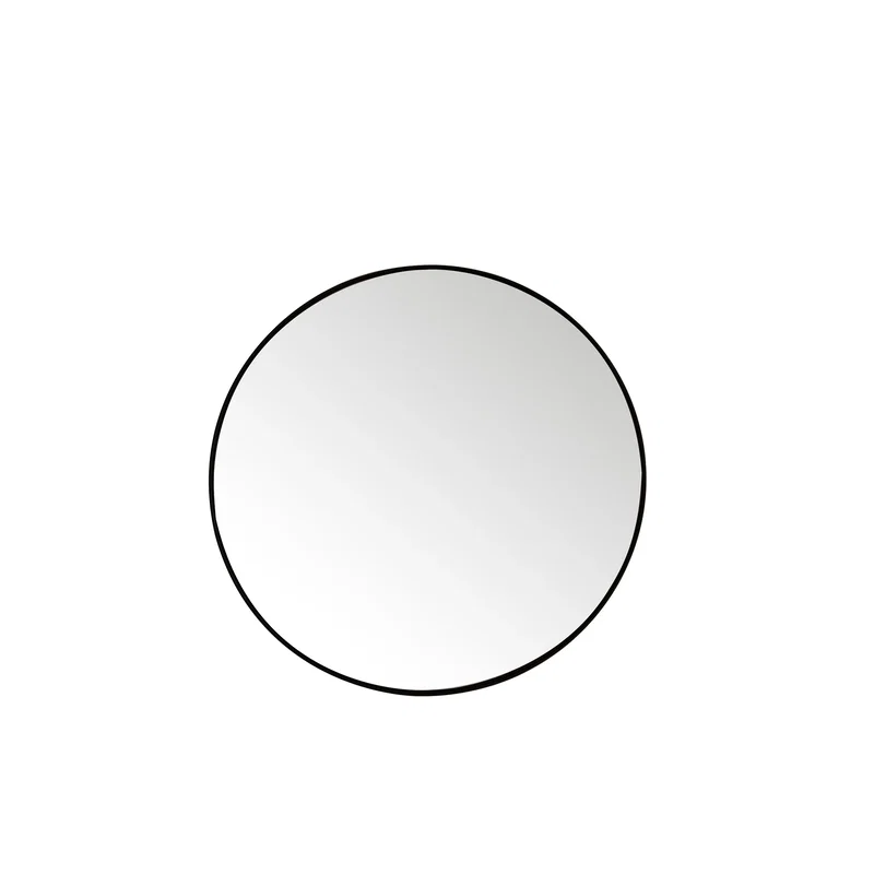Rohe 30" Round Mirror, Matte Black